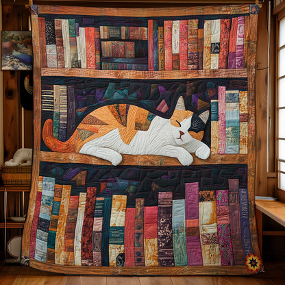 Bookshelves Sleep Cat WY1911059L Quilt