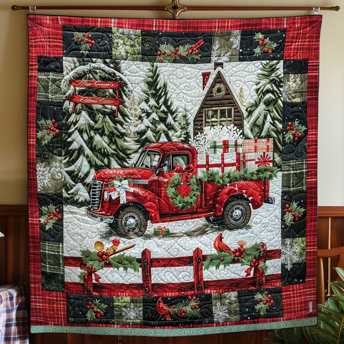 Gifts On The Red Truck Road WN1109011CL Quilt