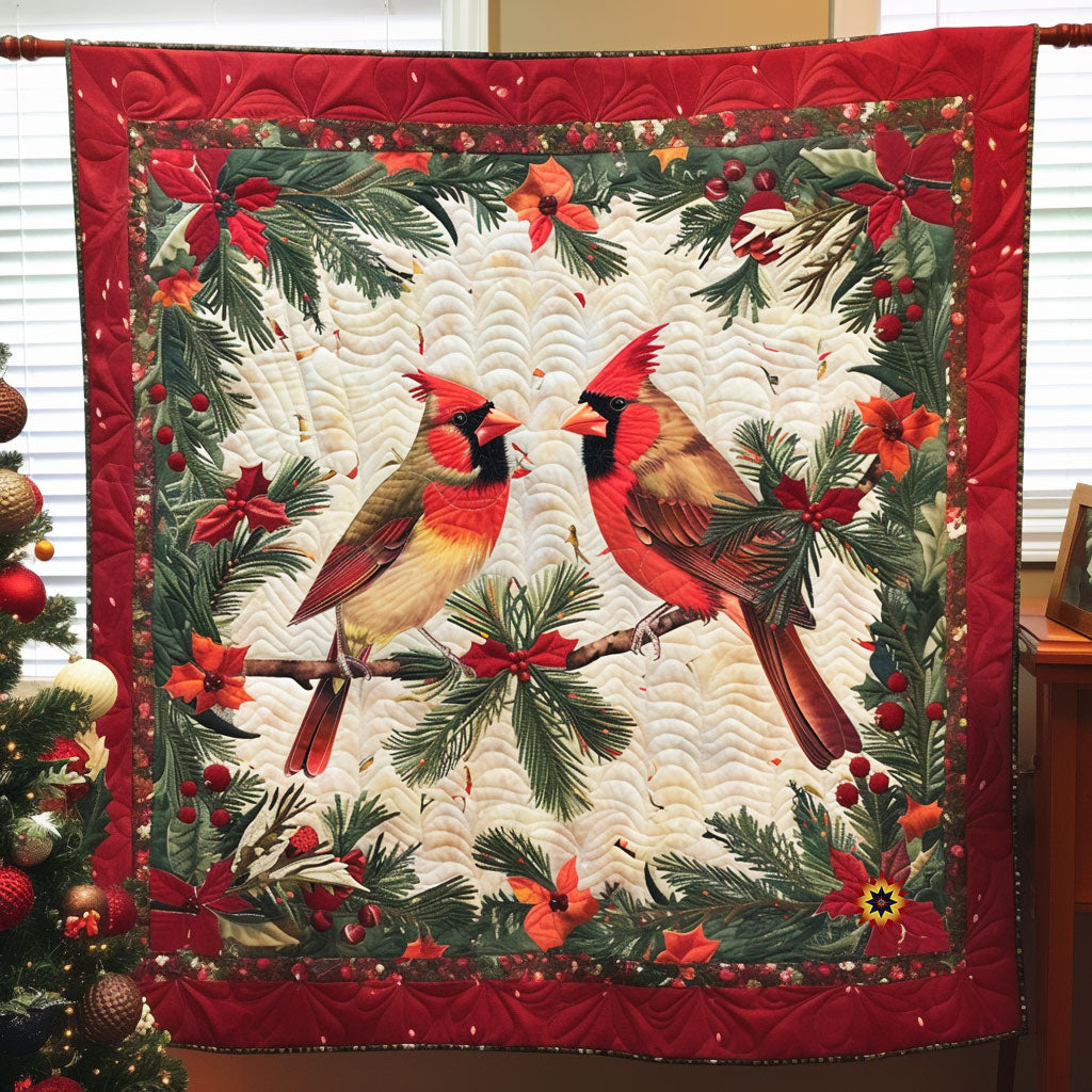 Christmas Cardinal Bird WJ0512010CL Quilt