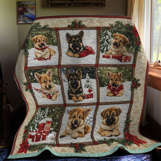 German Shepherd Christmas WT1110012CL Quilt