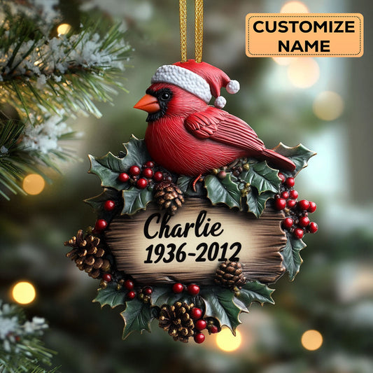 Eternal Presence Cardinal WN2110031CL Personalized Christmas Ornament