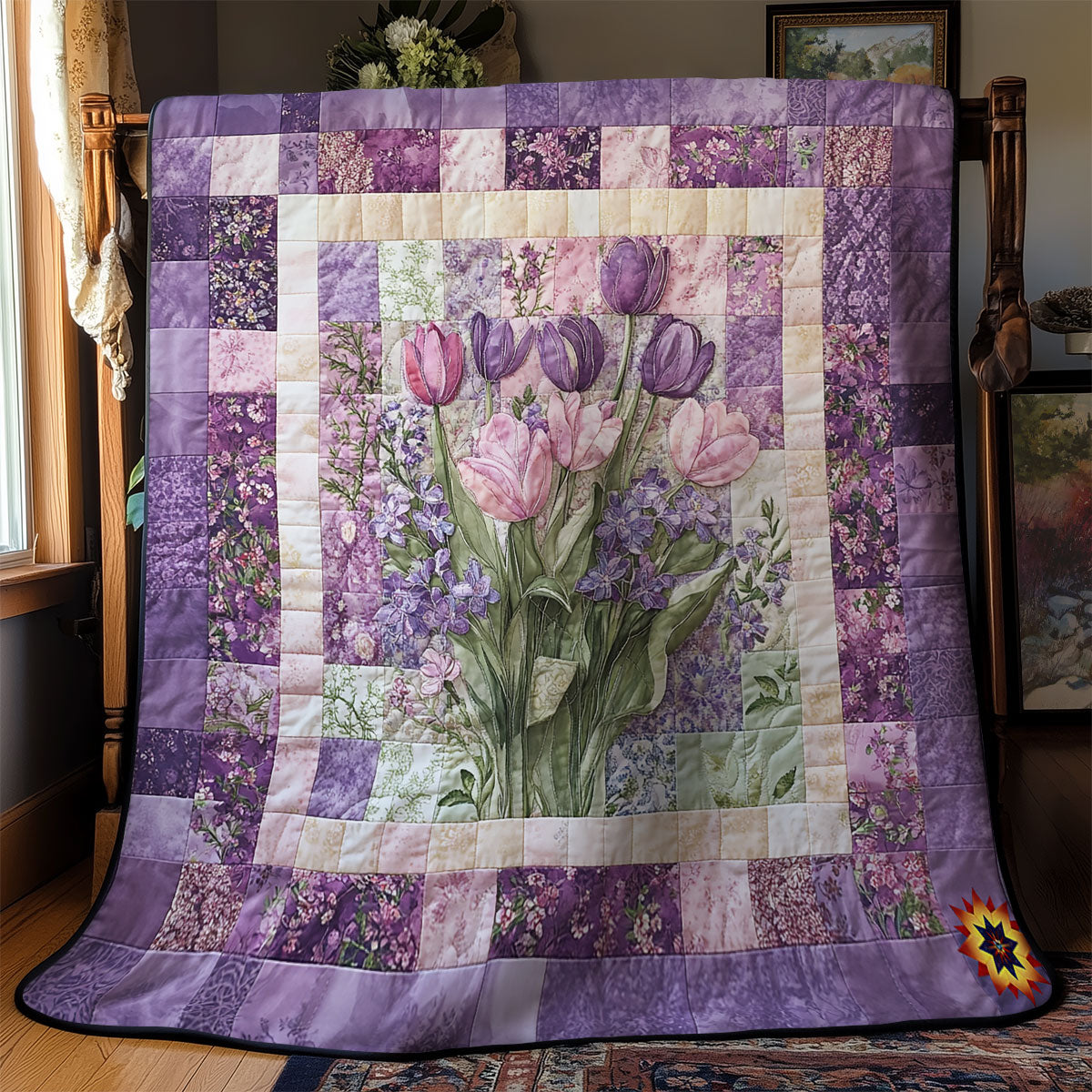 Purple Tulip WY1911046CL Quilt