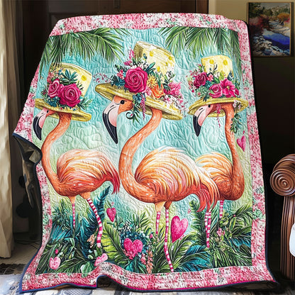 Flamingo And Flower Hat WY1701040CL Quilt