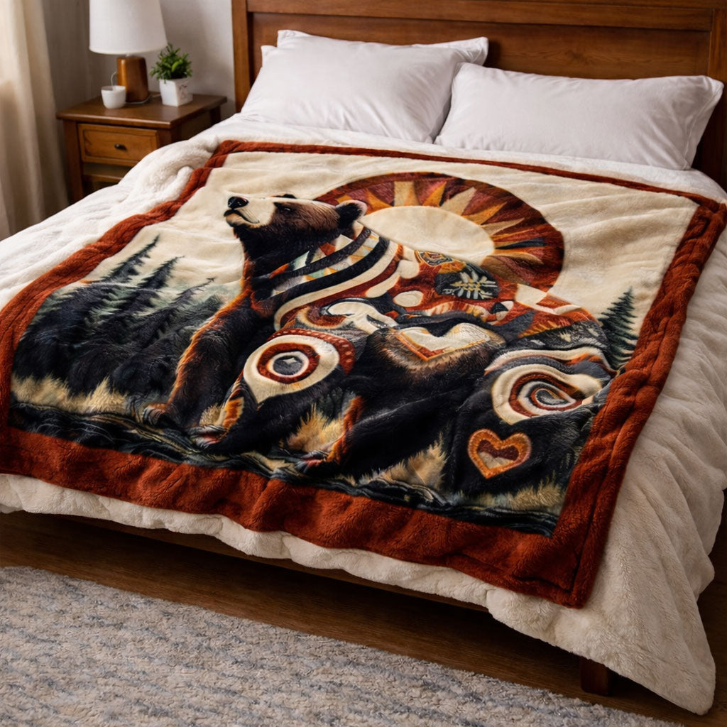 Native Bear KL2401007CL Faux Fur Throw Blanket