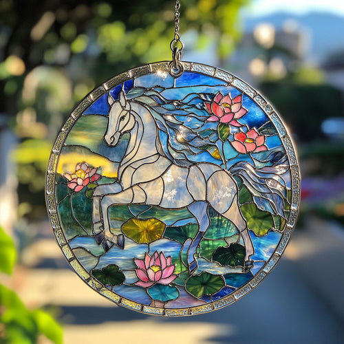 Dreamy Horse WU2110039CL Stained Glass Suncatcher