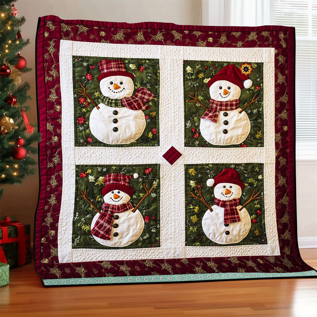 Christmas Snowman WJ1012006CL Quilt