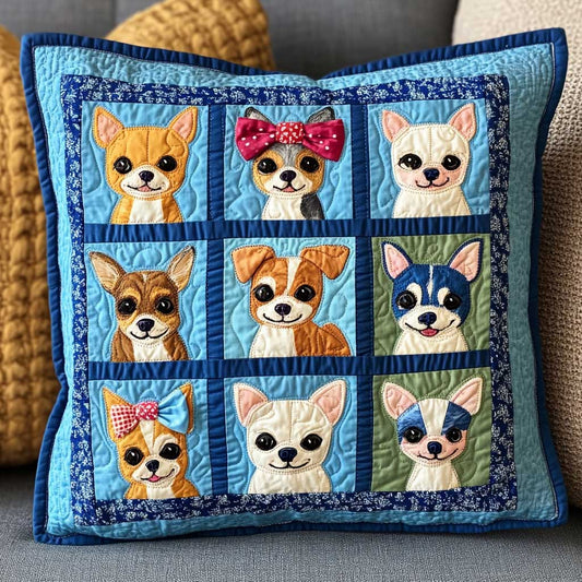 Chihuahua Joy WN2609044CL Quilt Pillow Case