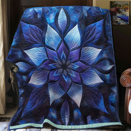 Mystical Blue Petals WN1309002CL Quilt