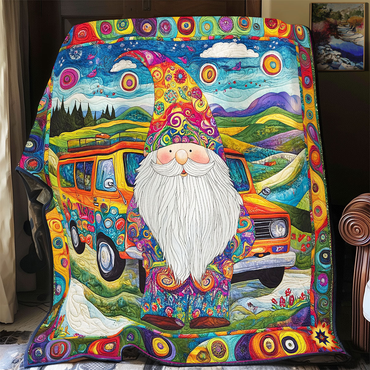 Hippie Gnome WY2312034CL Quilt