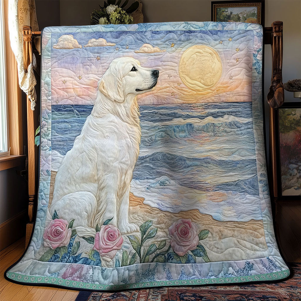 Golden Retriever Beach WT0703115CL Quilt