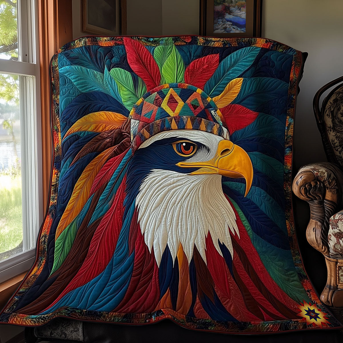 Feather Headress Eagle WY2312024CL Quilt