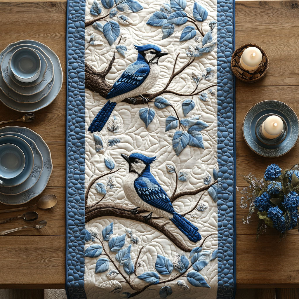 Blue Cardinal CW2804003CL Quilted Table Runner