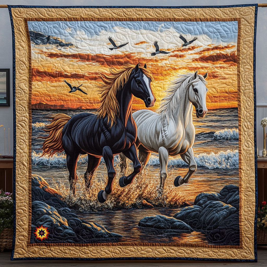 Couple Horse WX1211016CL Quilt
