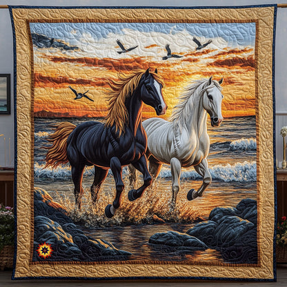 Couple Horse WX1211016CL Quilt