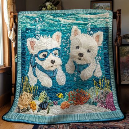 Westie Island Getaway WN0811059CL Quilt