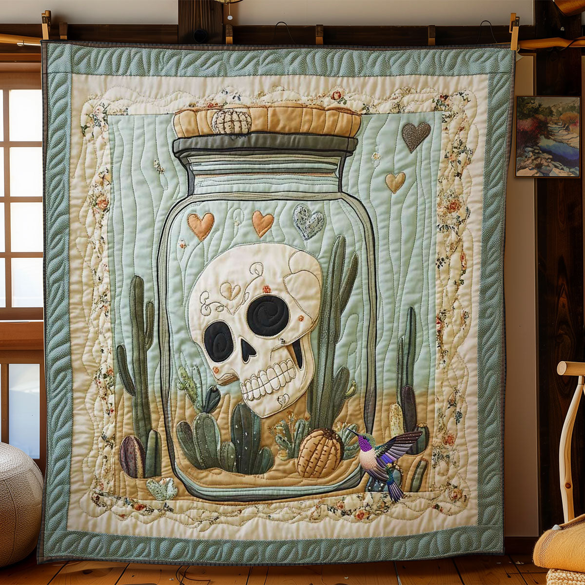 Cactus Guardian Skull WN2711037CL Quilt