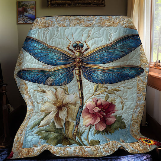 Royal Blue Dragonfly WY1012046CL Quilt