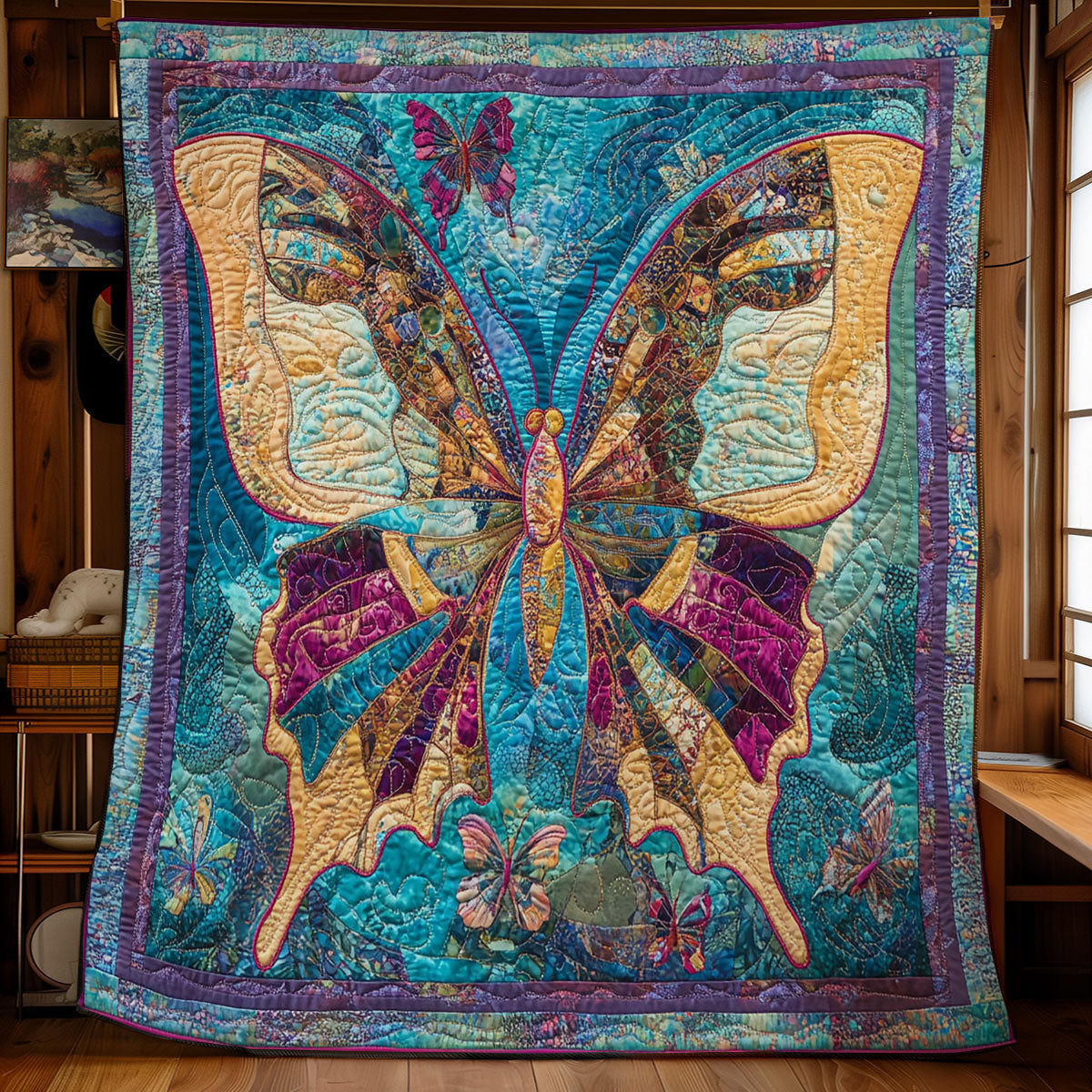 Abstract Butterfly WY1302019CL Quilt