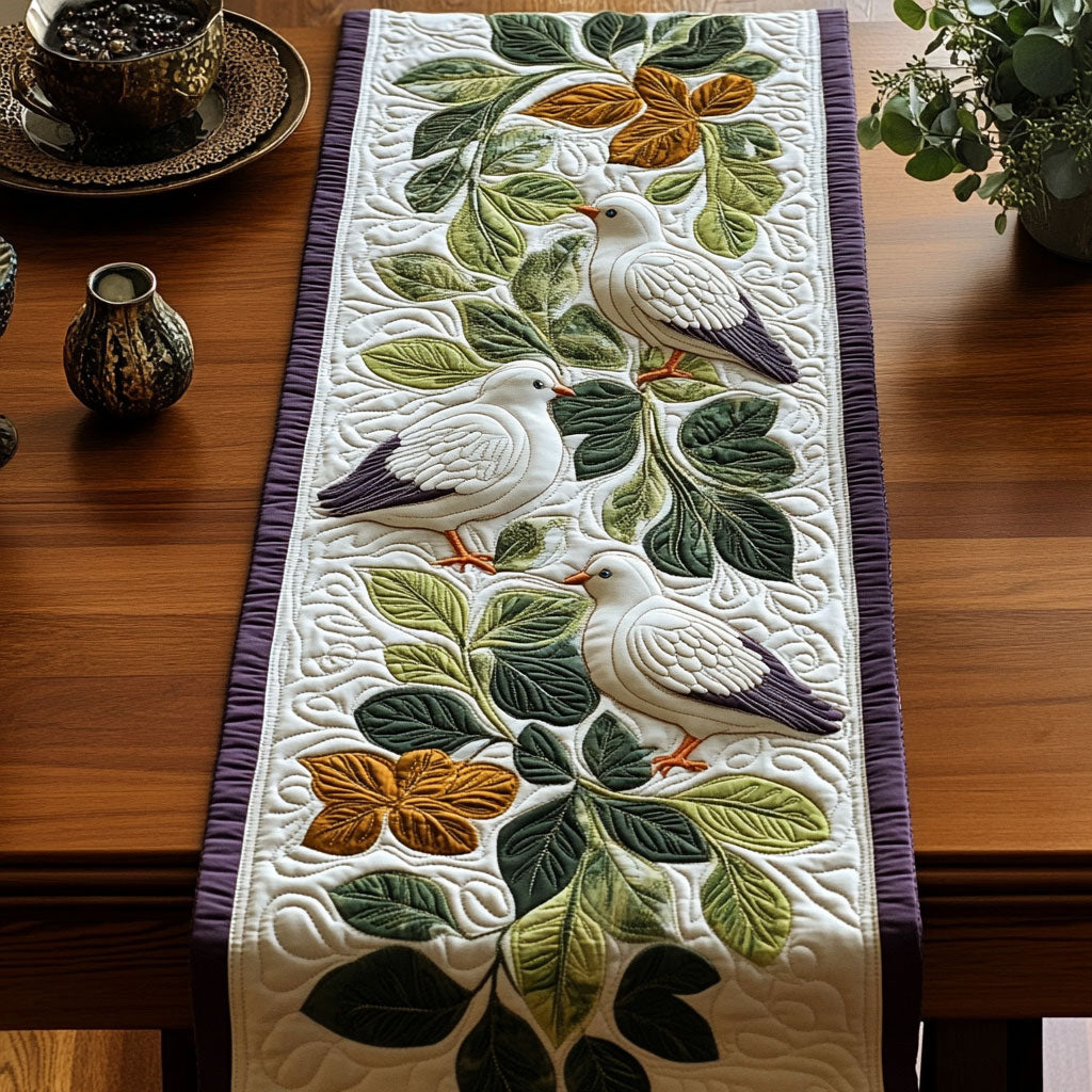 Charming Dove CP2304032CL Quilted Table Runner