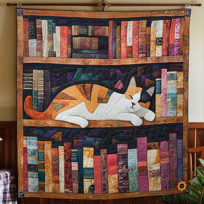 Bookshelves Sleep Cat WY1911059L Quilt