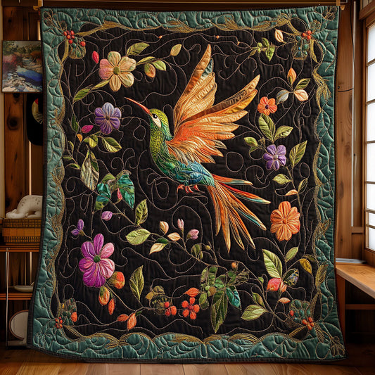 Hummingbird In Night Garden WY0503114CL Quilt