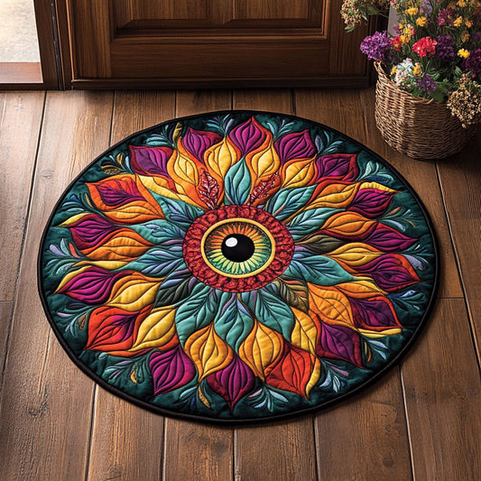 Petal Eye Burst CP1905014CL Quilted Round Mat