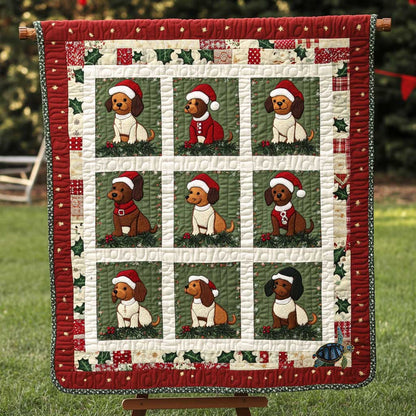 Cozy Christmas Dachshund WN0910030CL Quilt