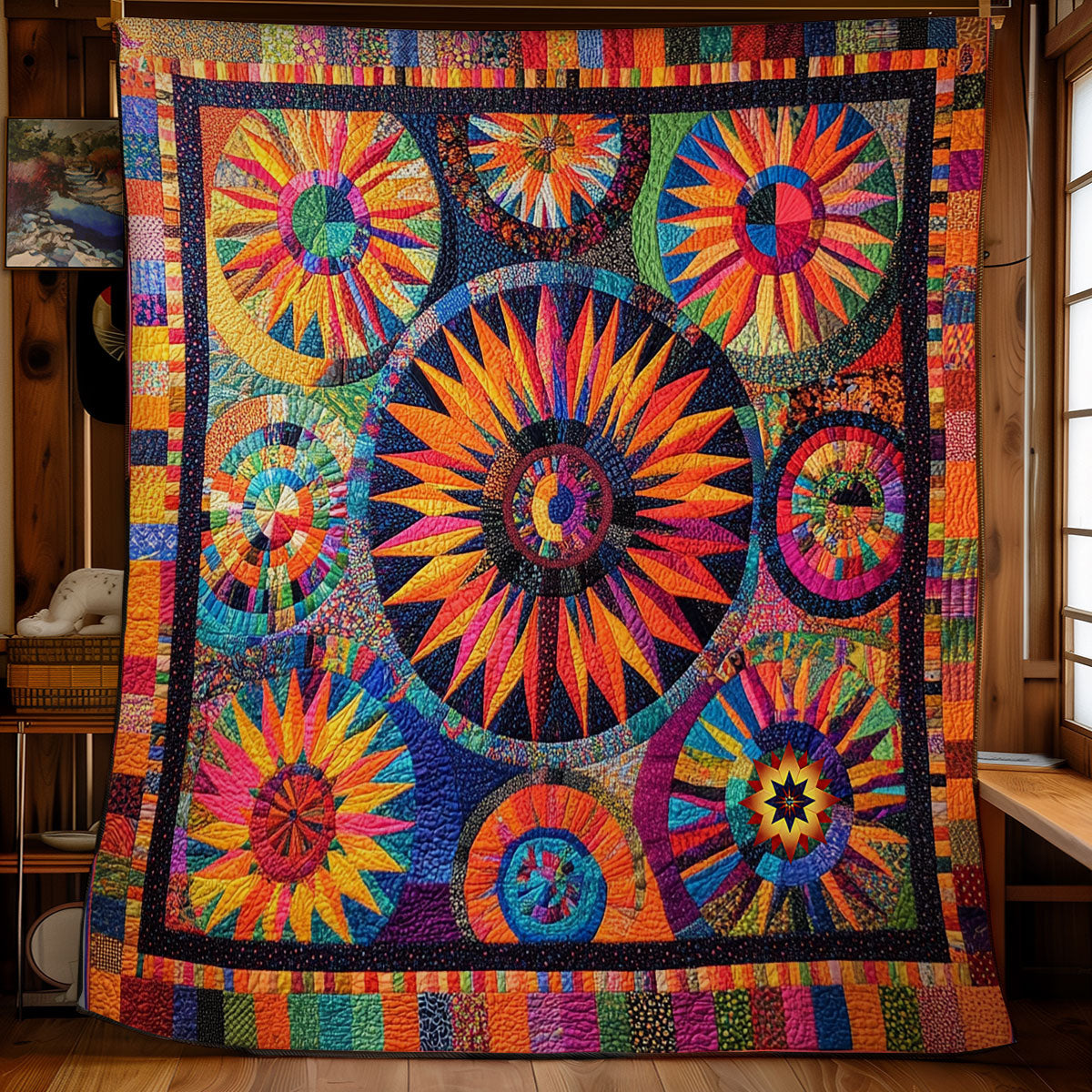 Colorful Flower Trigger Abstract WY1811029CL Quilt