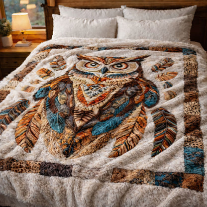 Tribal Owl CW1901003CL Faux Fur Throw Blanket