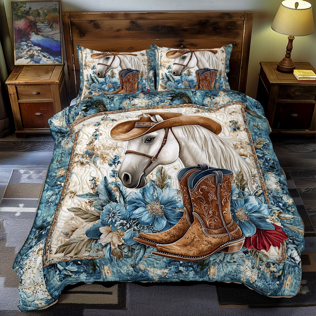 Cowboy Horse WY1701084CL Duvet Cover Set