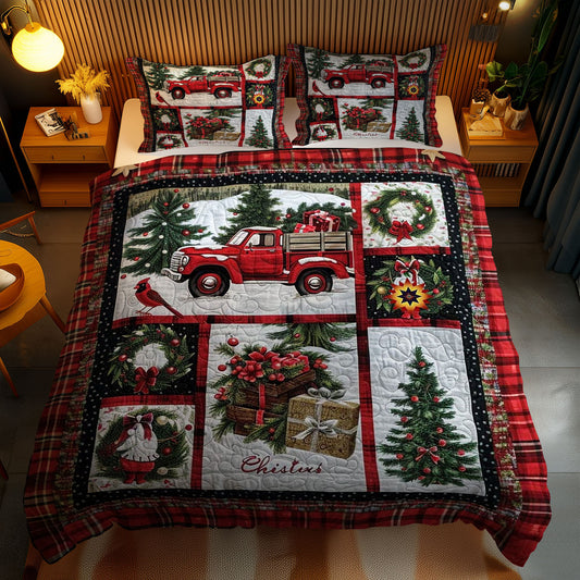 Festive Red Truck WN1510054CL Duvet Cover Set