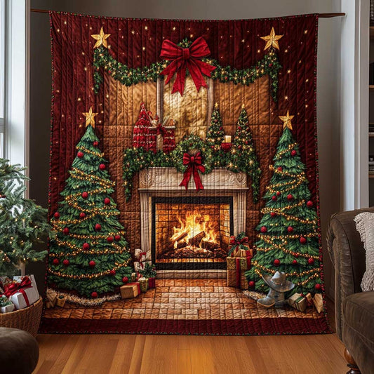 Fireplace Christmas WP1511018CL Quilt