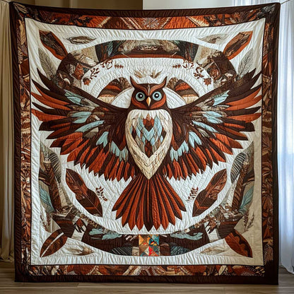 Native American Owl Feather WP1211016CL Quilt