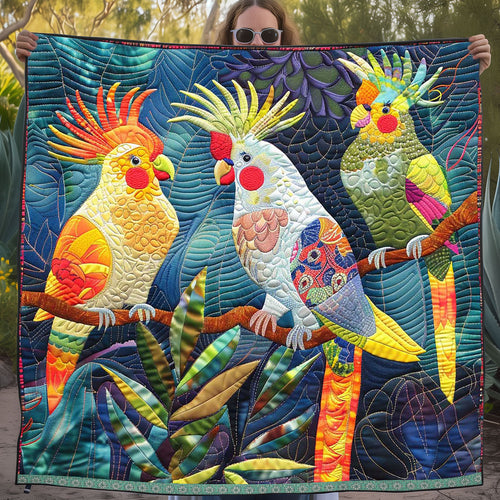 Tropical Cockatiels WJ3009018CL Quilt