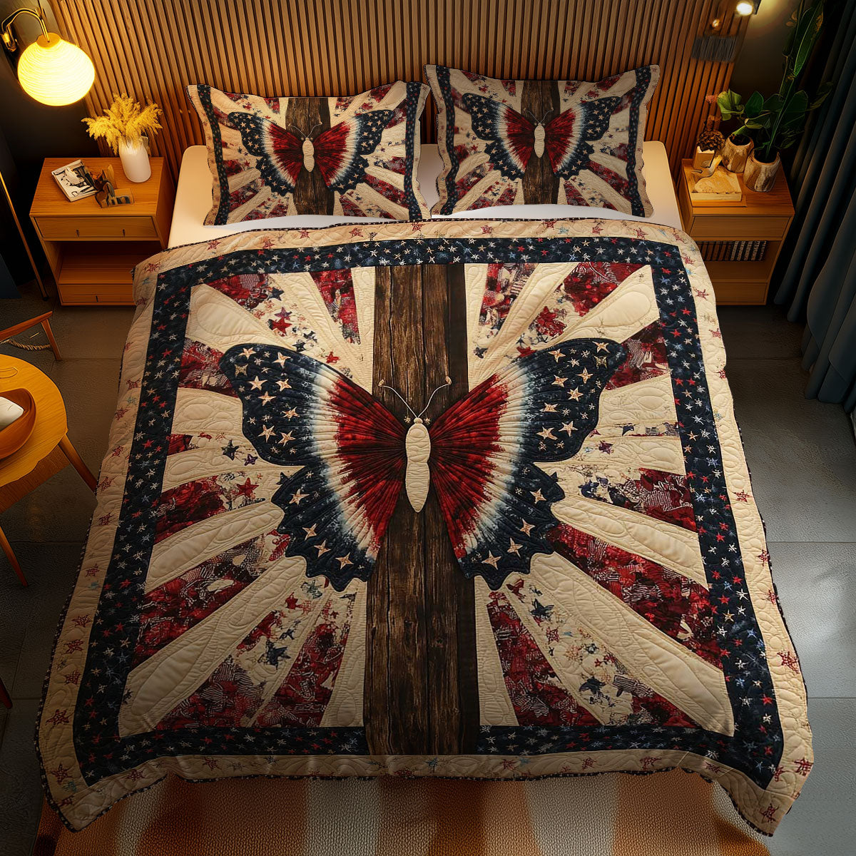 Patriotic Butterfly WN3012072CL Duvet Cover Set