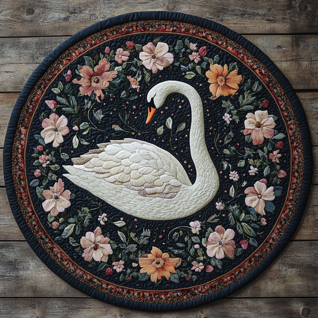 Swan’s Dream CP0705003CL Quilted Round Mat