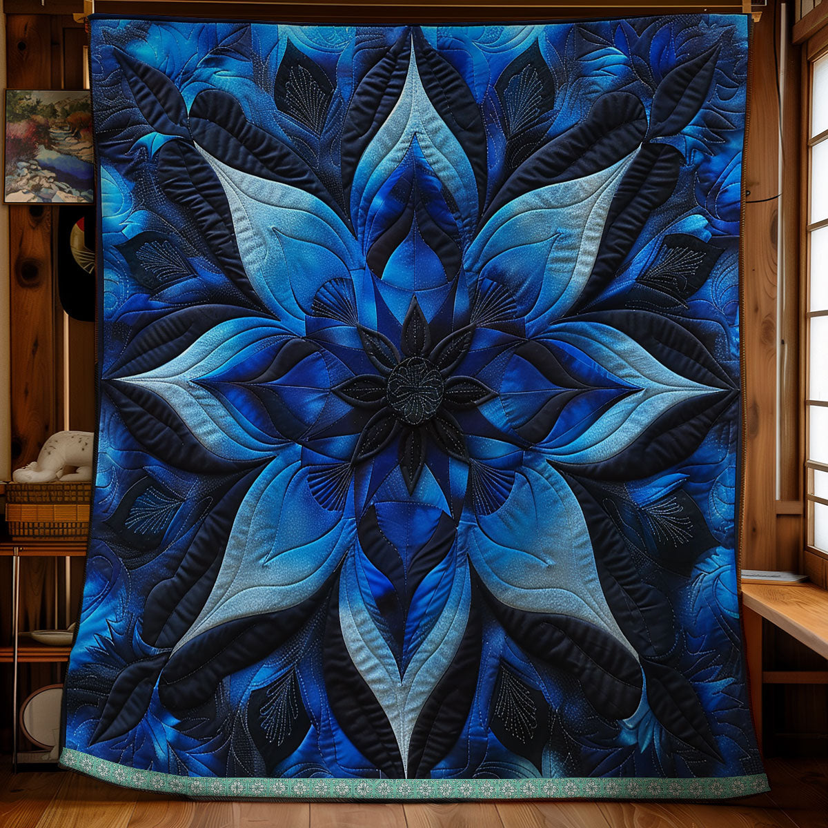 Blue Twilight Petals WN1309006CL Quilt