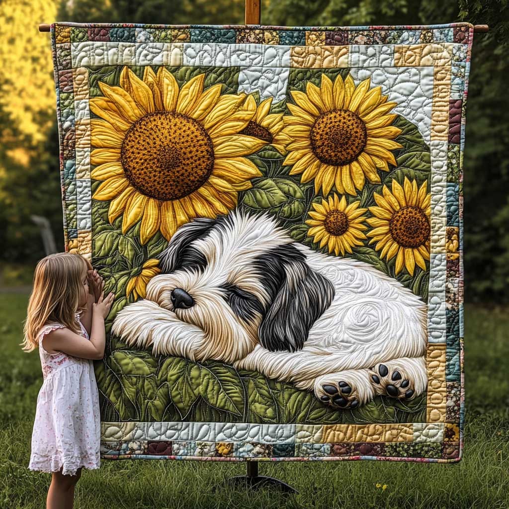 Miniature Schnauzer Petal Nap WN2809066CL Quilt