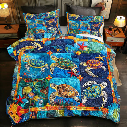 Puzzle Bright Turtle WP0409036CL Duvet Cover Set