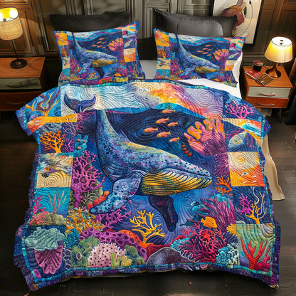 Whale Patchwork Sealife WP0409057CL Duvet Cover Set