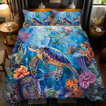 Jellyfish Turtle Coral WP0909058CL Duvet Cover Set