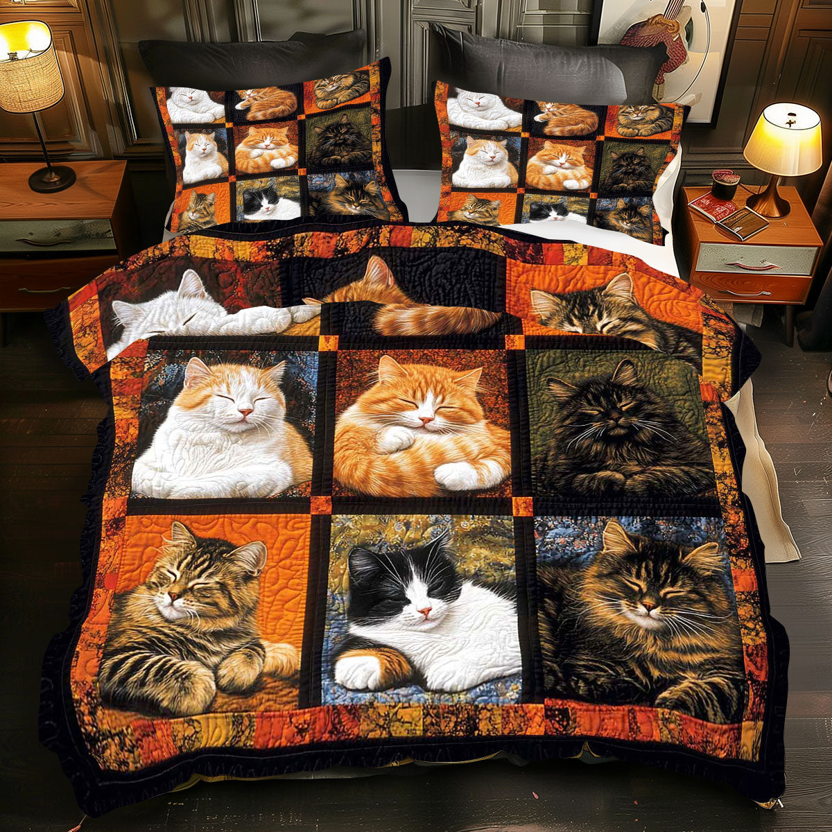 Sleeping Cat Collection WP0608022CL Duvet Cover Set