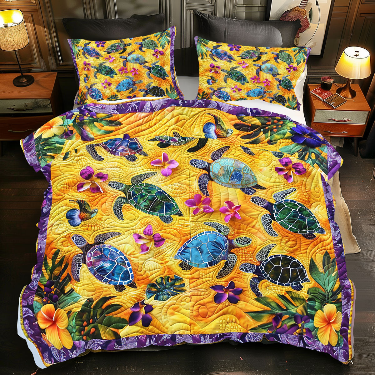 Tropical Forest Turtle WP1008030CL Duvet Cover Set