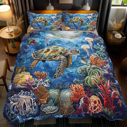 Turtle Jellyfish Habitat WP0909060CL Duvet Cover Set