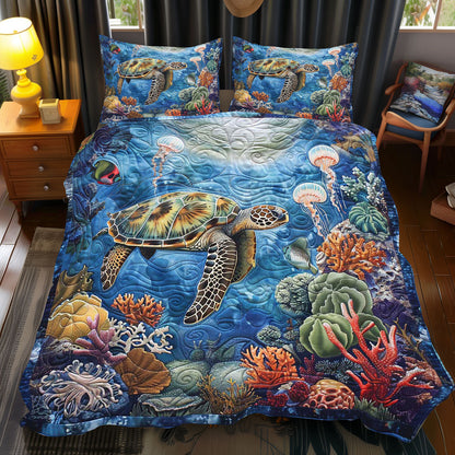 Turtle Jellyfish Habitat WP0909060CL Duvet Cover Set