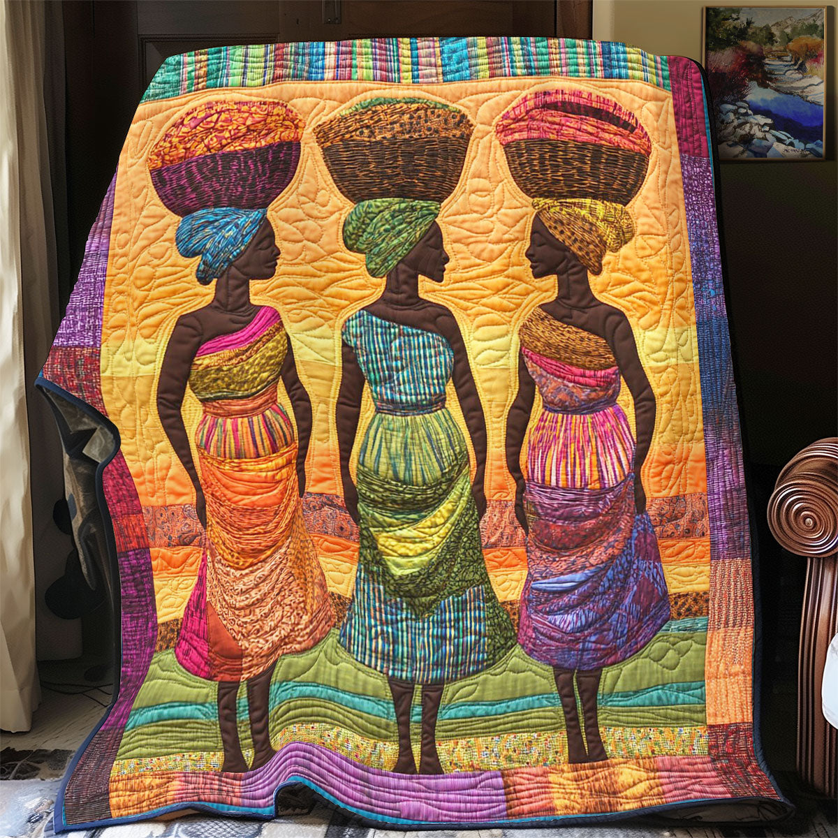 Vibrant African WY2001019CL Quilt