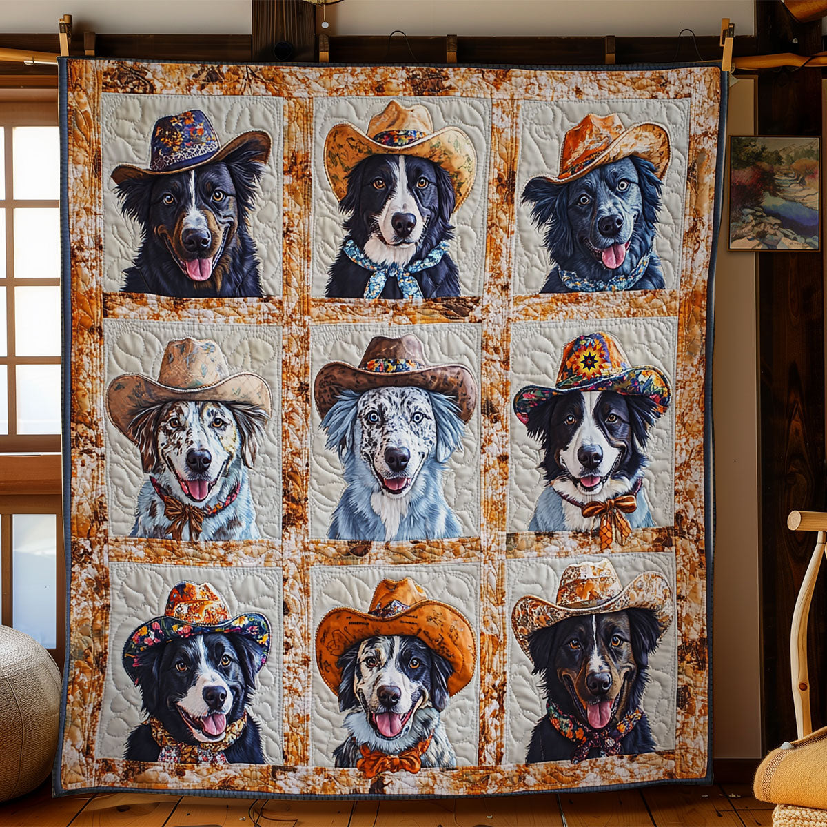 Cowboy Dog WY0811033CL Quilt