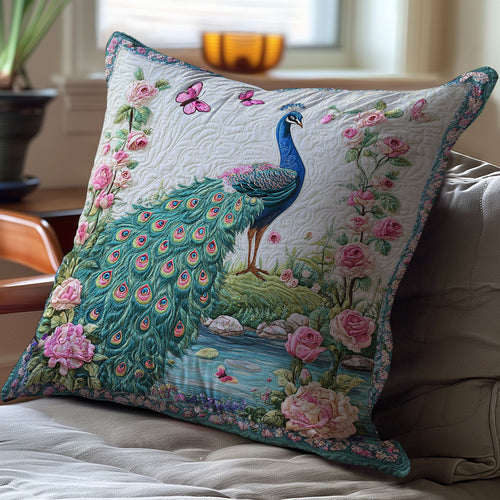 Peacock In Rose WY2501052CL Quilt Pillow Case