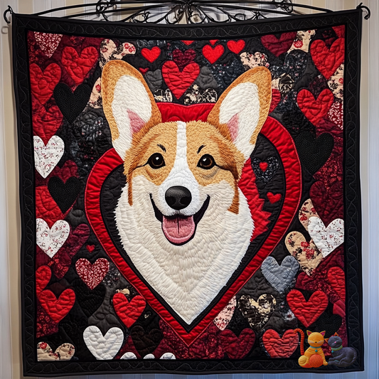 Valentine Corgi XR0612018CL Quilt