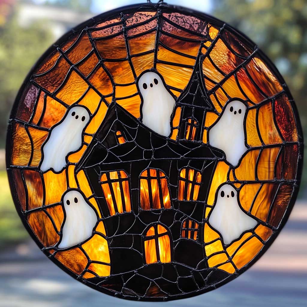 Halloween WJ2709042CL Stained Glass Suncatcher